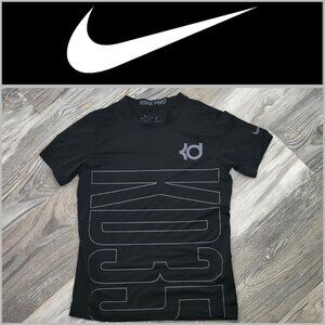 Nike Pro Kevin Durrant 35 Black Dri-Fit Fitted Top Boys Youth Size Medium